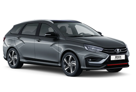 Купить Lada Vesta SW Sportline I Рест 2024 2025 в Новосибирске - Летный микрорайон 12 - auto-stocks.ru - цвет Серебристо-темно-серый "Борнео"