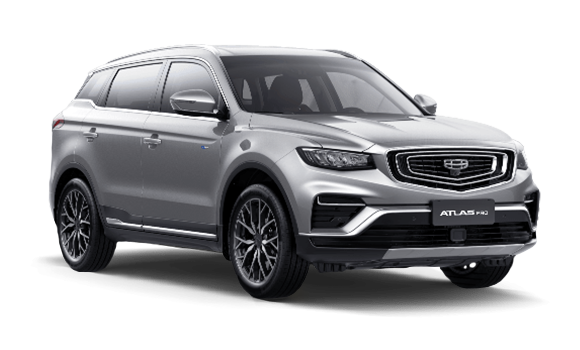 Купить Geely Atlas Pro I Рест 2025 2026 в Новосибирске - Летный микрорайон 12 - auto-stocks.ru - цвет Серо-голубой металлик