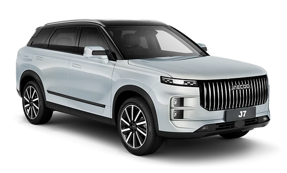 Купить Jaecoo J7  2024 2025 в Новосибирске - Летный микрорайон 12 - auto-stocks.ru - цвет Серебристый с черной крышей