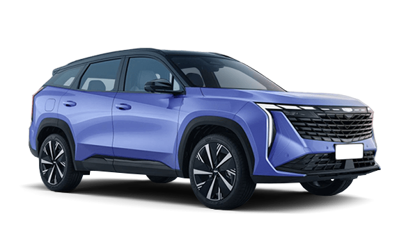 Купить Geely Atlas NEW NEW 2024 2025 в Новосибирске - Летный микрорайон 12 - auto-stocks.ru - цвет Серо-голубой металлик