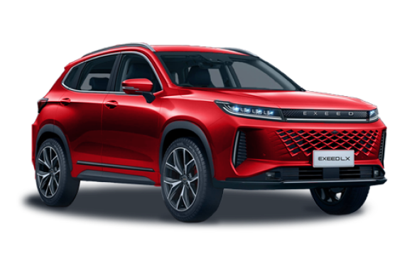 Купить EXEED LX  2024 2025 в Новосибирске - Летный микрорайон 12 - auto-stocks.ru - цвет Красный