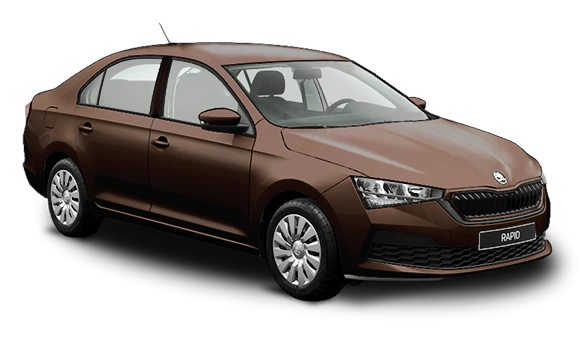 Купить Skoda Rapid New  2024 2025 в Новосибирске - Летный микрорайон 12 - auto-stocks.ru - цвет Коричневый металлик toffee brown